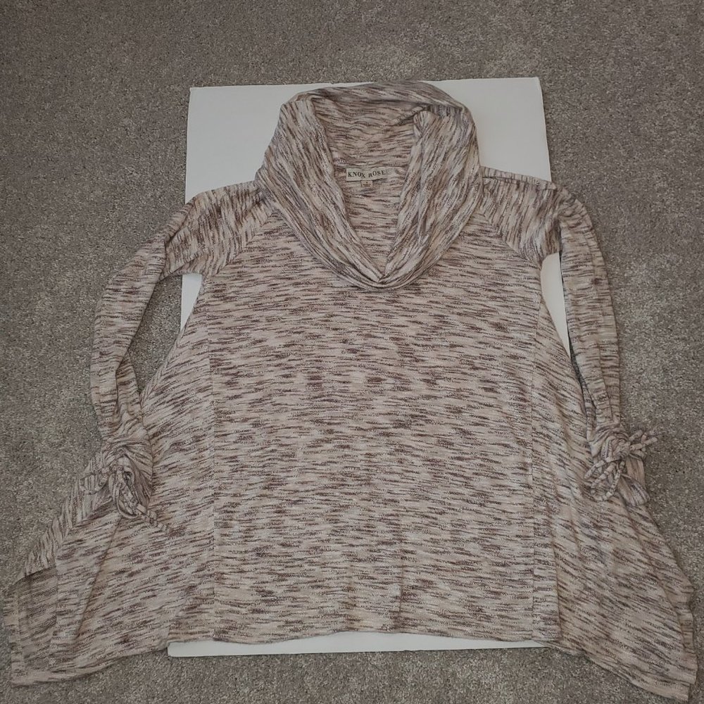 Knox Rose Women's Size S Cream Sweater Cowl Neck